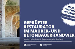 Gepr. Restaurator im Maurer- und Betonbauerhandwerk - Teil 2
